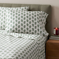 Nora Classic Cool Cotton Percale Bed Sheet Set - Floral, Twin,Floral