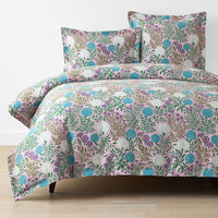 Zinnia Floral Classic Smooth Sateen Duvet Cover - Blush, King/Cal. King,Blush