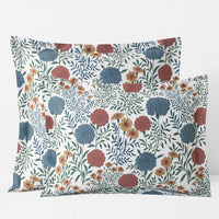 Zinnia Floral Classic Smooth Sateen Sham - Ivory, Euro,Ivory