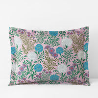 Zinnia Floral Classic Smooth Sateen Sham - Blush, Standard,Blush
