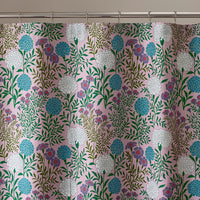 Zinnia Floral Classic Smooth Sateen Shower Curtain - Blush,Blush