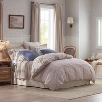 Blooming Floret Garment Washed Cotton Percale Reversible Sham - Blush, Standard,Blush