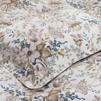 Blooming Floret Garment Washed Cotton Percale Reversible Duvet Cover Set - Blush, Twin/Twin XL,Blush
