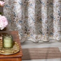 Blooming Floret Garment Washed Cotton Percale Shower Curtain - Blush,Blush