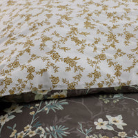 Charming Floral Garment Washed Cotton Percale Reversible Sham - Cocoa Brown, Standard,Cocoa Brown