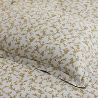 Charming Floral Garment Washed Cotton Percale Reversible Duvet Cover Set - Cocoa Brown, Twin/Twin XL,Cocoa Brown