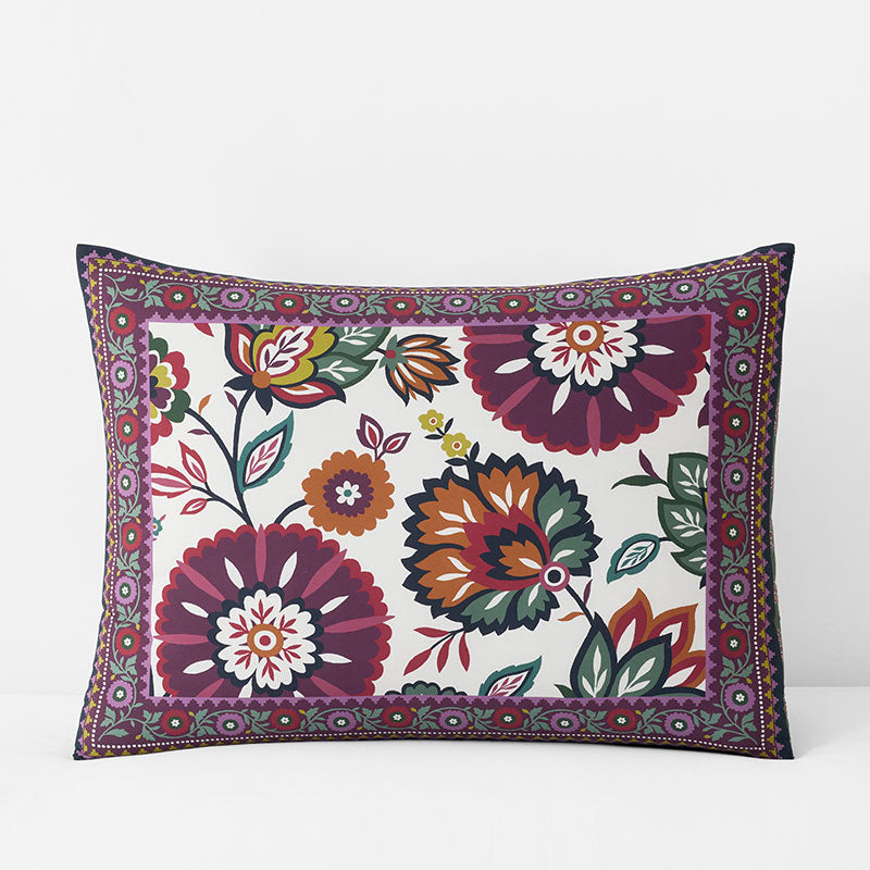 Nora Classic Cool Cotton Percale Reversible Sham - Multi, Standard,Multi