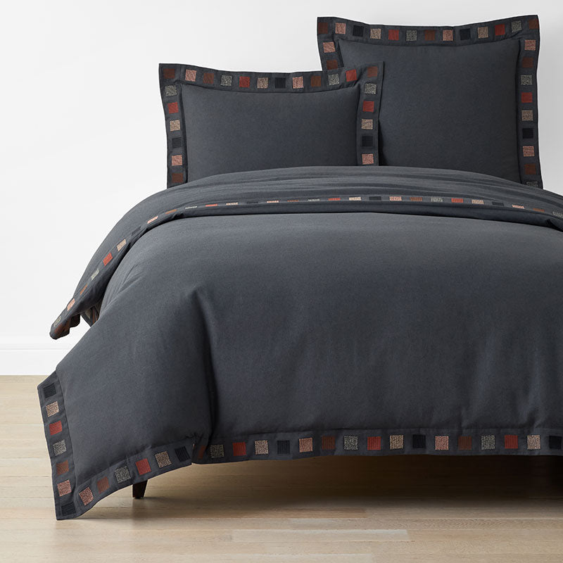 Ashton Duvet Cover - Charcoal, Twin/Twin XL,Charcoal