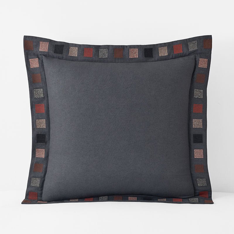 Ashton Sham - Charcoal, Euro,Charcoal