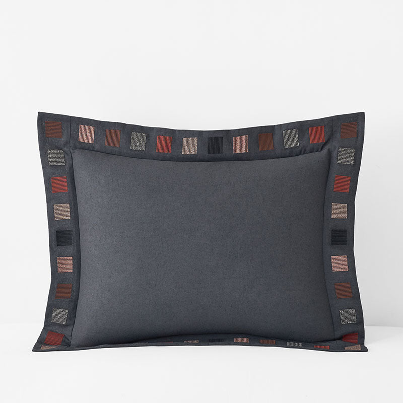 Ashton Sham - Charcoal, Standard,Charcoal