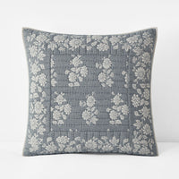 Isolde Quilted Sham - Blue, Euro,Blue
