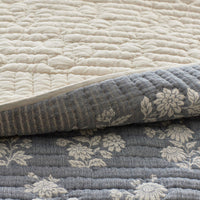 Isolde Quilted Sham - Blue, Standard,Blue