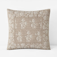 Isolde Quilted Sham - Brown, Euro,Brown