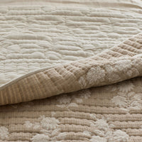 Isolde Quilted Sham - Brown, Standard,Brown