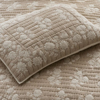 Isolde Quilted Sham - Brown, Standard,Brown