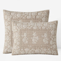 Isolde Quilted Sham - Brown, Standard,Brown