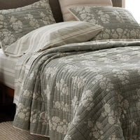 Isolde Quilted Sham - Green, Standard,Green