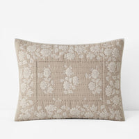 Isolde Quilted Sham - Brown, Standard,Brown