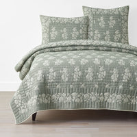 Isolde Quilt - Green, Full/Queen,Green