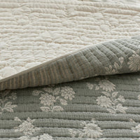 Isolde Quilt - Green, Full/Queen,Green