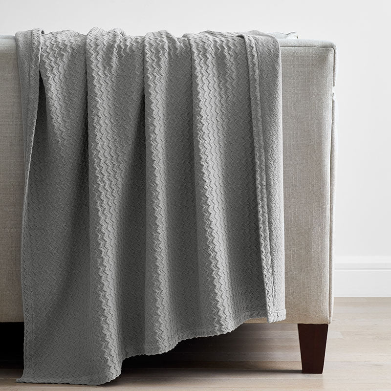 Chevron Texture Throw - Gray,Gray