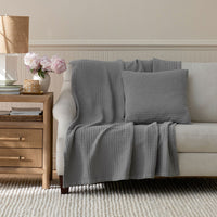 Chevron Texture Throw - Gray,Gray