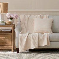 Chevron Texture Throw - Off White,Off White
