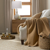 Woven Throw - Caramel,Caramel