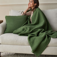 Woven Throw - Dark Olive,Dark Olive