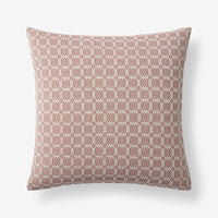 Woven Square Grid Decorative Square Pillow Cover - Rust, 20 in. x 20 in.,Rust