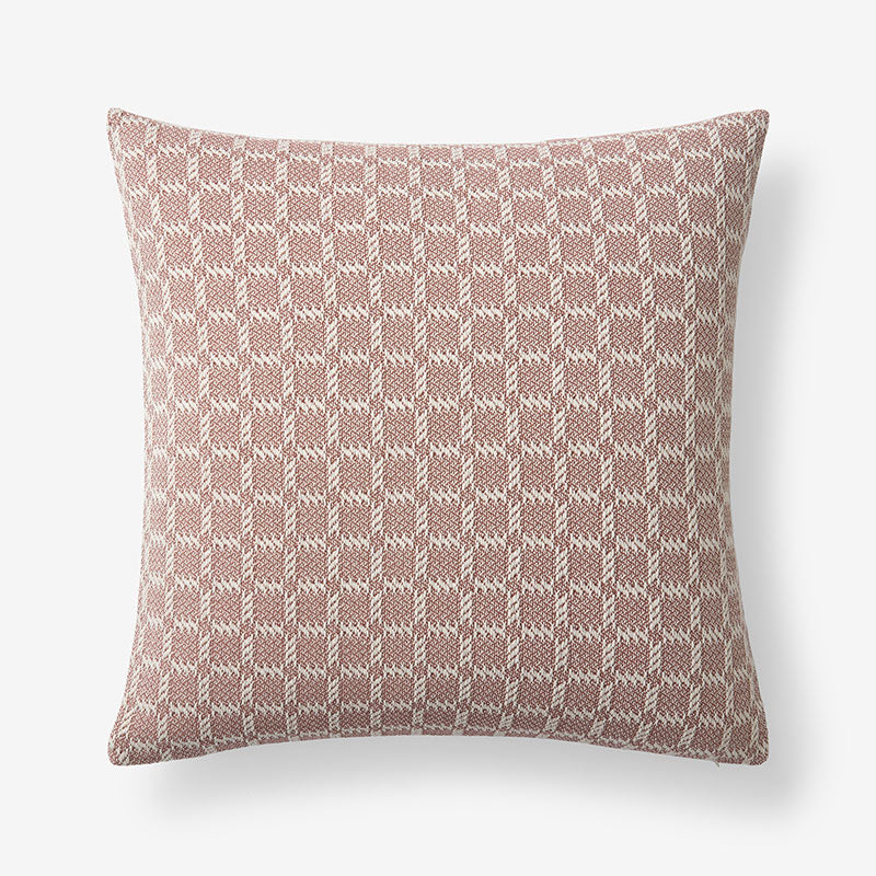 Woven Square Grid Decorative Square Pillow Cover - Rust, 20 in. x 20 in.,Rust