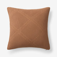 Woven Lattice Decorative Square Pillow Cover - Clay, 20 in. x 20 in.,Clay