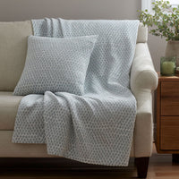 Geometric Texture Decorative Square Pillow Cover - Blue, 20 in. x 20 in.,Blue