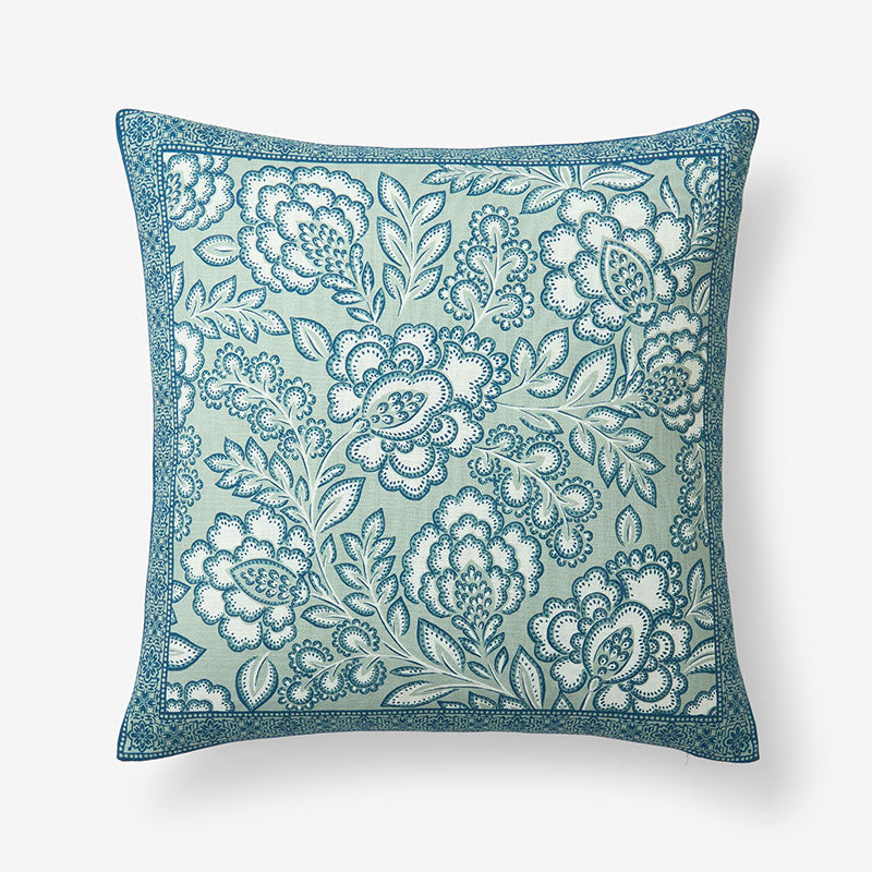 Nora Floral Reversible Decorative Square Pillow Cover - Blue Multi, 20 in. x 20 in.,Blue Multi
