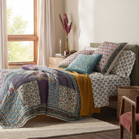 Nora Floral Reversible Decorative Square Pillow Cover - Blue Multi, 20 in. x 20 in.,Blue Multi