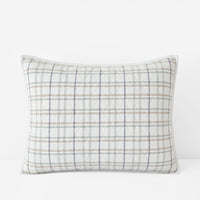 Alerie Yarn-Dyed Plaid Quilted Sham - Parchment, Standard,Parchment
