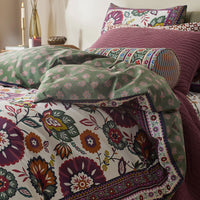 Nora Floral Stripe Decorative Bolster Pillow Cover - Multi, 8 in. x 20 in.,Multi