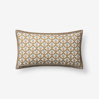 Joyous Flower Reversible Decorative Lumbar Pillow Cover - Blue Multi, 12 in. x 21 in.,Blue Multi