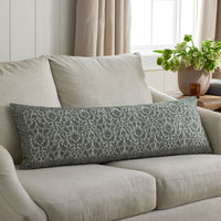 Delightful Flower Decorative Lumbar Pillow Cover - Green Multi, 14 in. x 40 in.,Green Multi