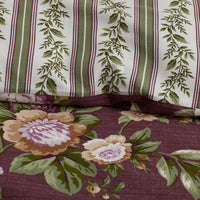 Peony Hydrangea Reversible Sham - Burgundy, Standard,Burgundy