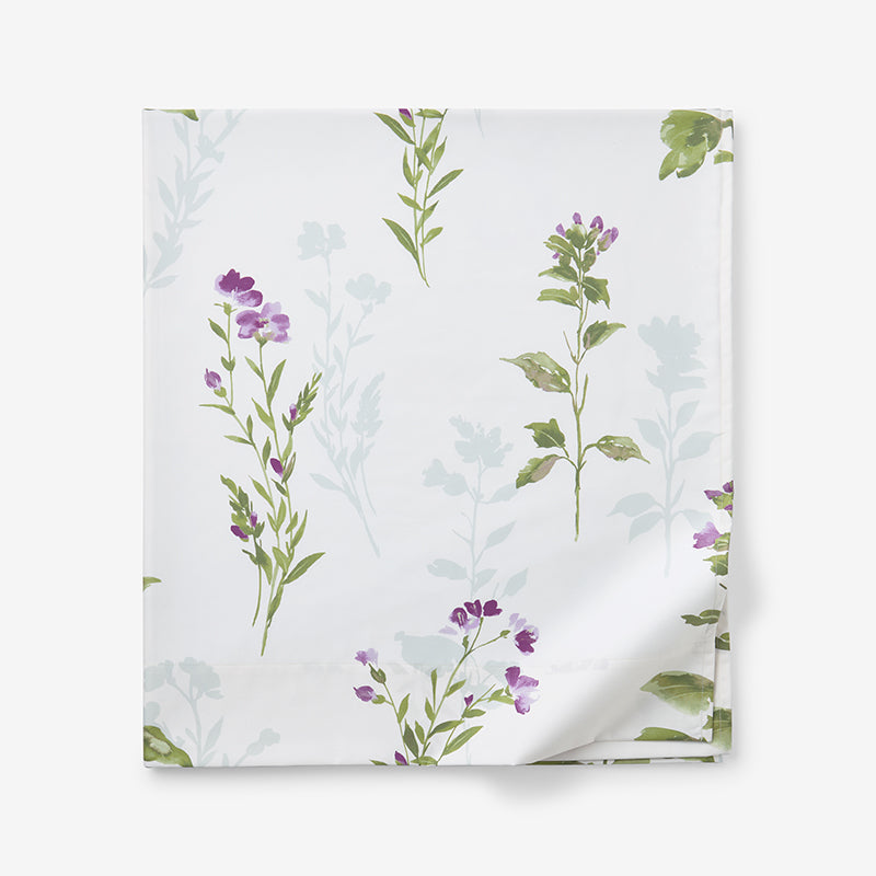 Iris Bloom Premium Smooth Wrinkle-Free Sateen Flat Bed Sheet - Cream Multi, Twin/Twin XL,Cream Multi