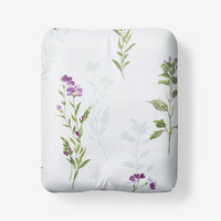 Iris Bloom Premium Smooth Wrinkle-Free Sateen Fitted Bed Sheet - Cream Multi, Twin,Cream Multi