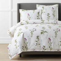 Iris Bloom Premium Smooth Wrinkle-Free Sateen Duvet Cover - Cream Multi, Twin/Twin XL,Cream Multi
