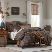 Royal Paisley Premium Smooth Wrinkle-Free Sateen Flat Bed Sheet - Copper, Twin/Twin XL,Copper
