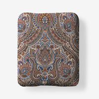 Royal Paisley Premium Smooth Wrinkle-Free Sateen Fitted Bed Sheet - Copper, Twin,Copper