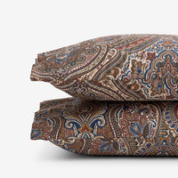 Royal Paisley Premium Smooth Wrinkle-Free Sateen Pillowcase Set - Copper, Standard,Copper