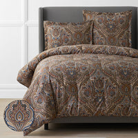 Royal Paisley Premium Smooth Wrinkle-Free Sateen Comforter - Copper, Twin/Twin XL,Copper