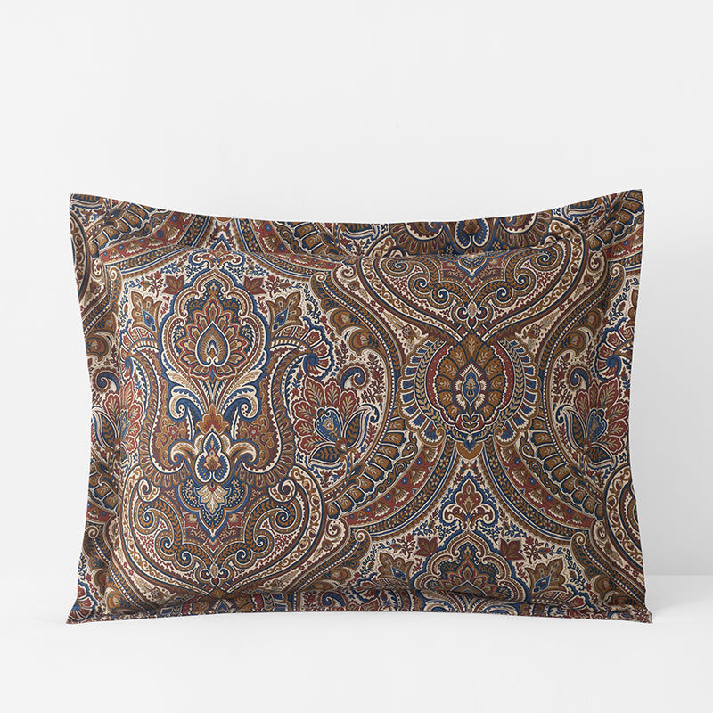 Royal Paisley Premium Smooth Wrinkle-Free Sateen Sham - Copper, Standard,Copper