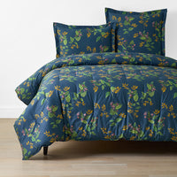 Galilea Floral Classic Smooth Sateen Comforter - Dark Teal, Twin/Twin XL,Dark Teal