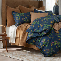 Galilea Floral Classic Smooth Sateen Comforter - Dark Teal, Twin/Twin XL,Dark Teal